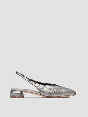 Foam Cushioning Orthopedic Design SAGE 113 - Silver Leather Slingback