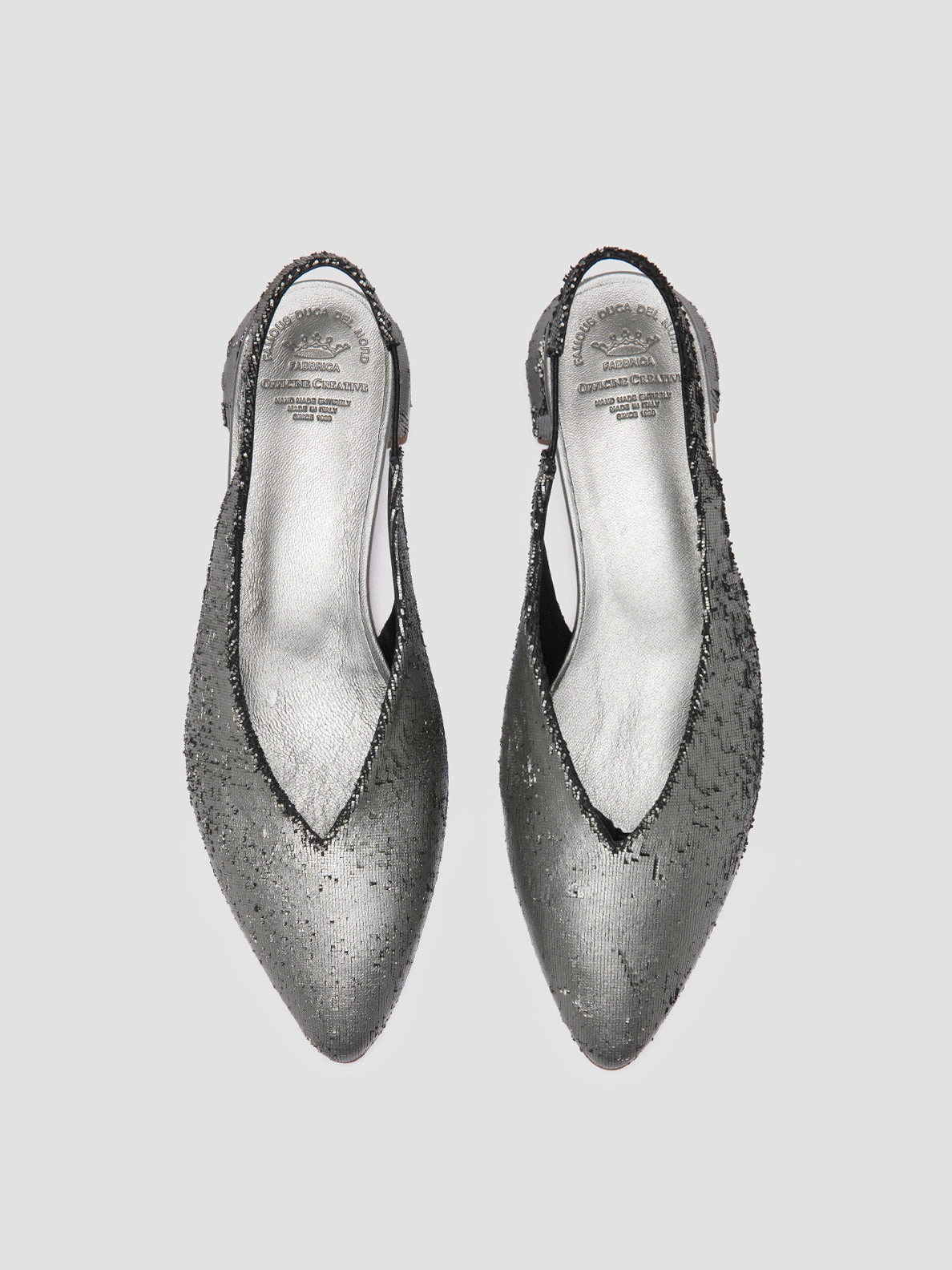 SAGE 113 - Silver Leather Slingback Drive Mood