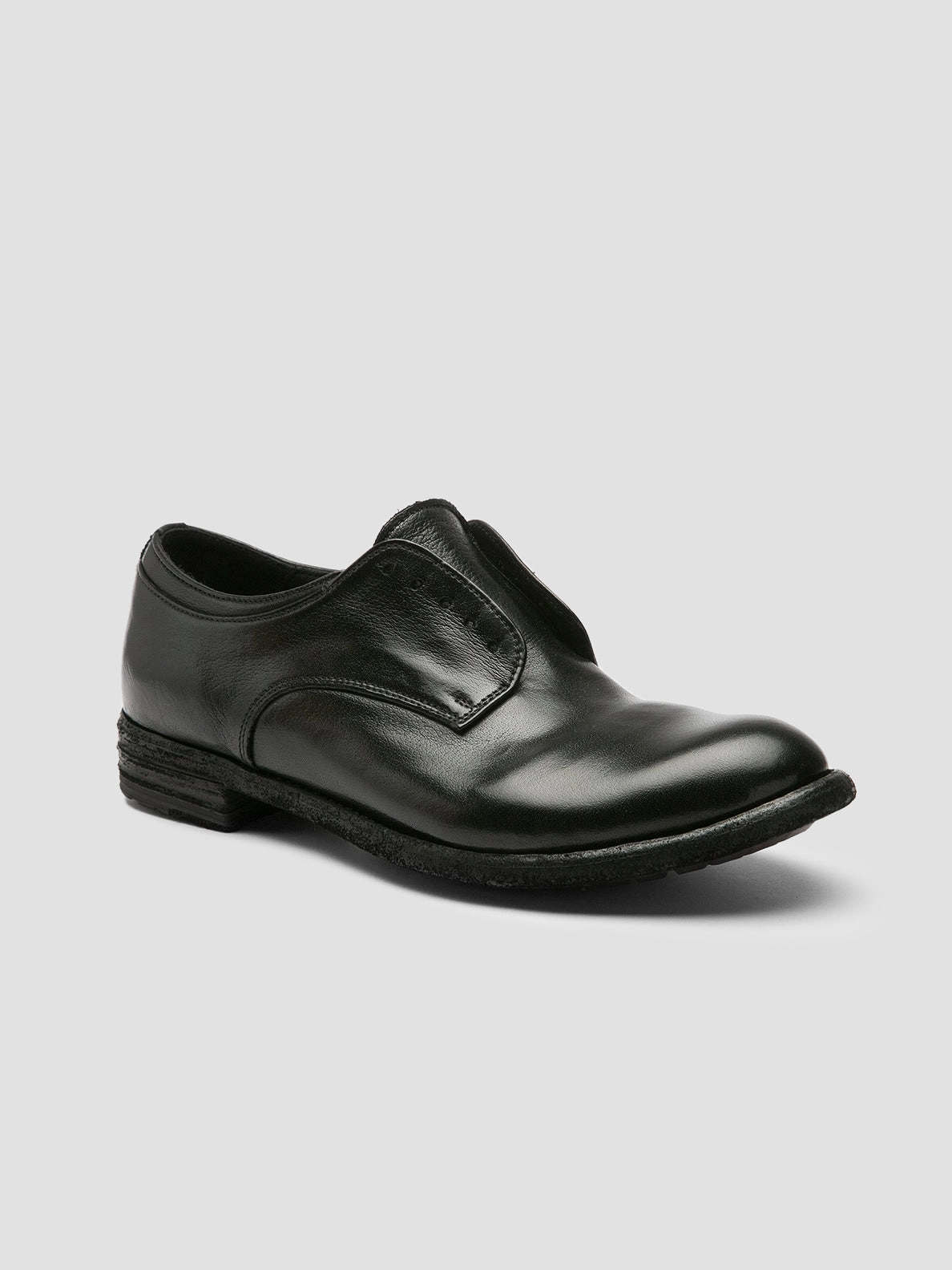 LEXIKON 012 - Black Leather Derby Shoes Bride Shade Endless Shade