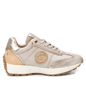 Women's Leather Trainers Sneakers In Beige Grip Flow Grip Enhancing Outsole