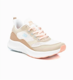 Weightless Cushion Technology Women's Lace-Up Sneakers In Beige