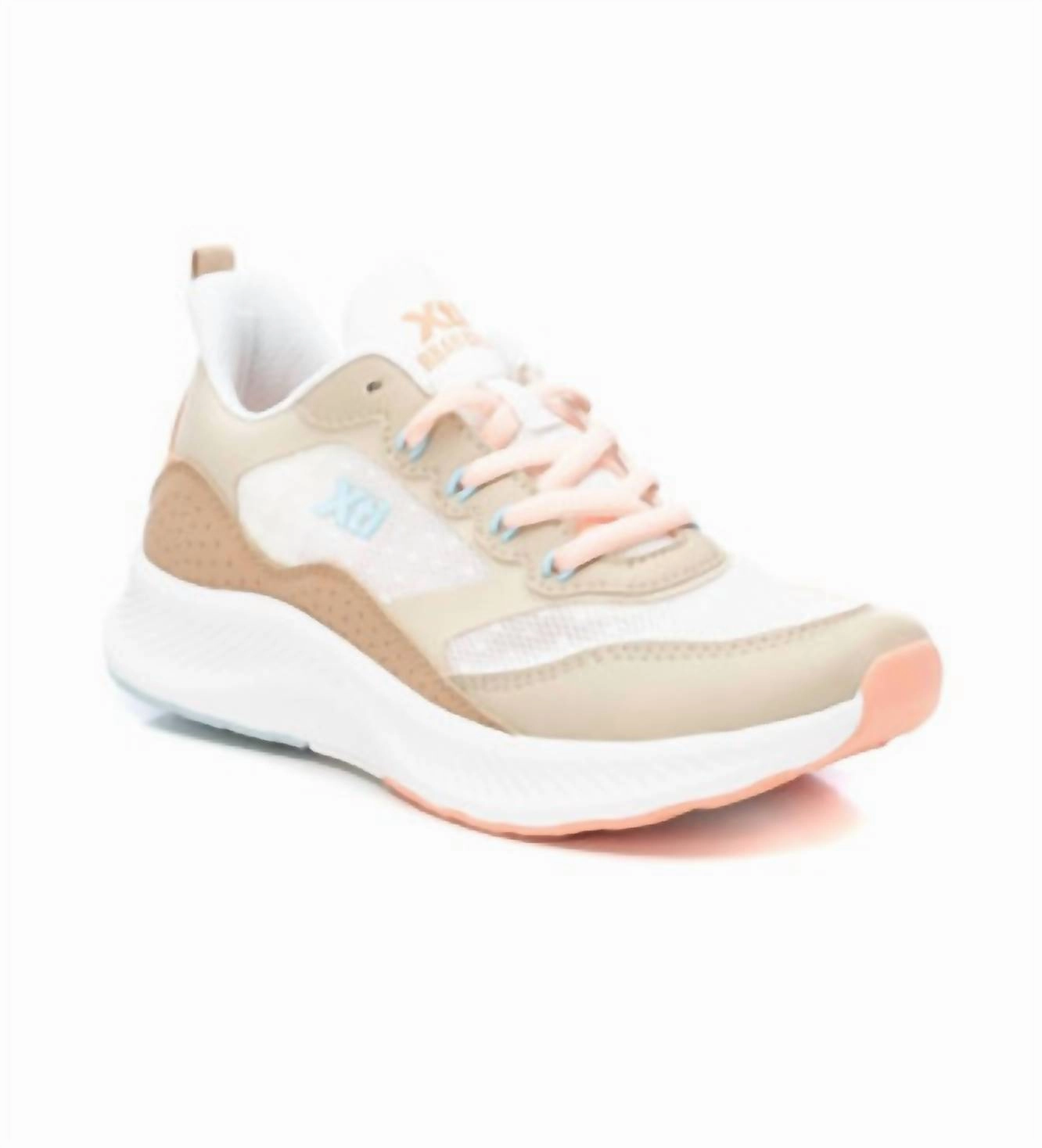 Weightless Cushion Technology Women's Lace-Up Sneakers In Beige