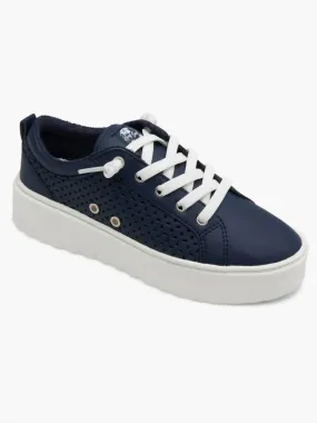 Sheilahh Lift Sneaker In Blue Matte Finish