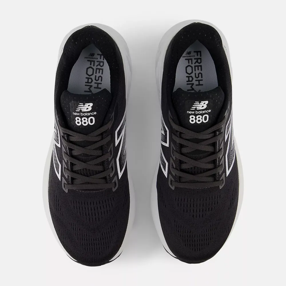Open Fit New Balance Men's Fresh Foam X 880v15 in Black with White and Reflection