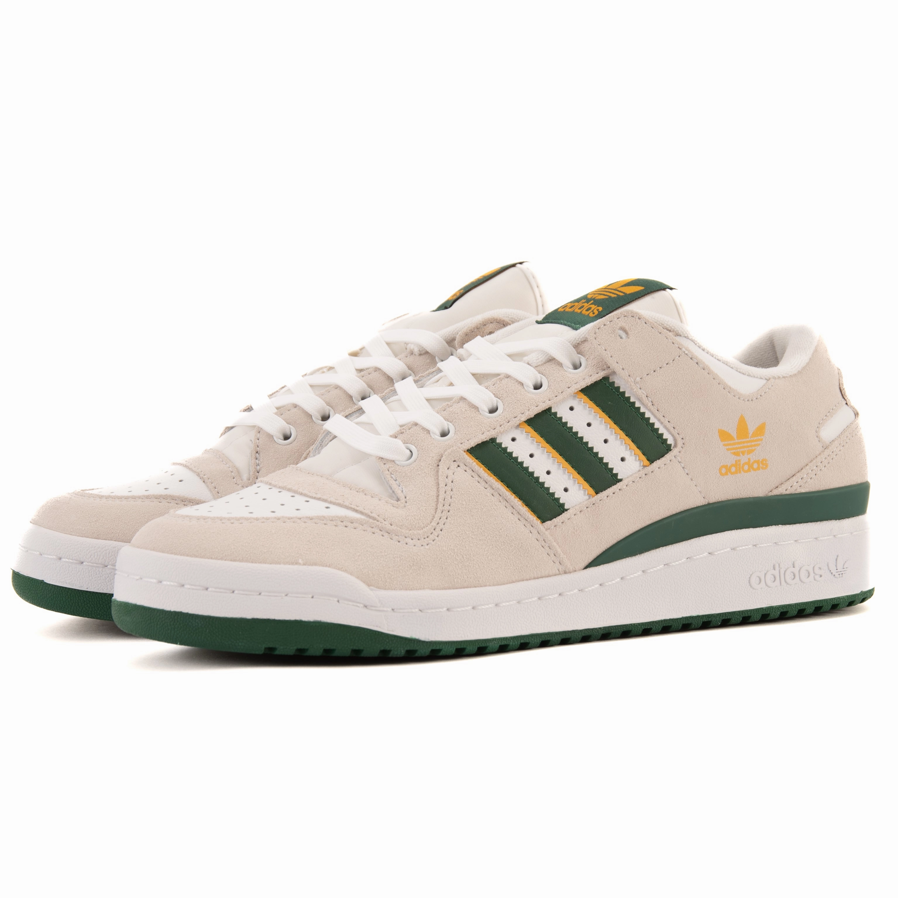 Lace Up Design Adidas - Forum 84 Low ADV (Crystal White/Dark Green/Preloved Yellow)