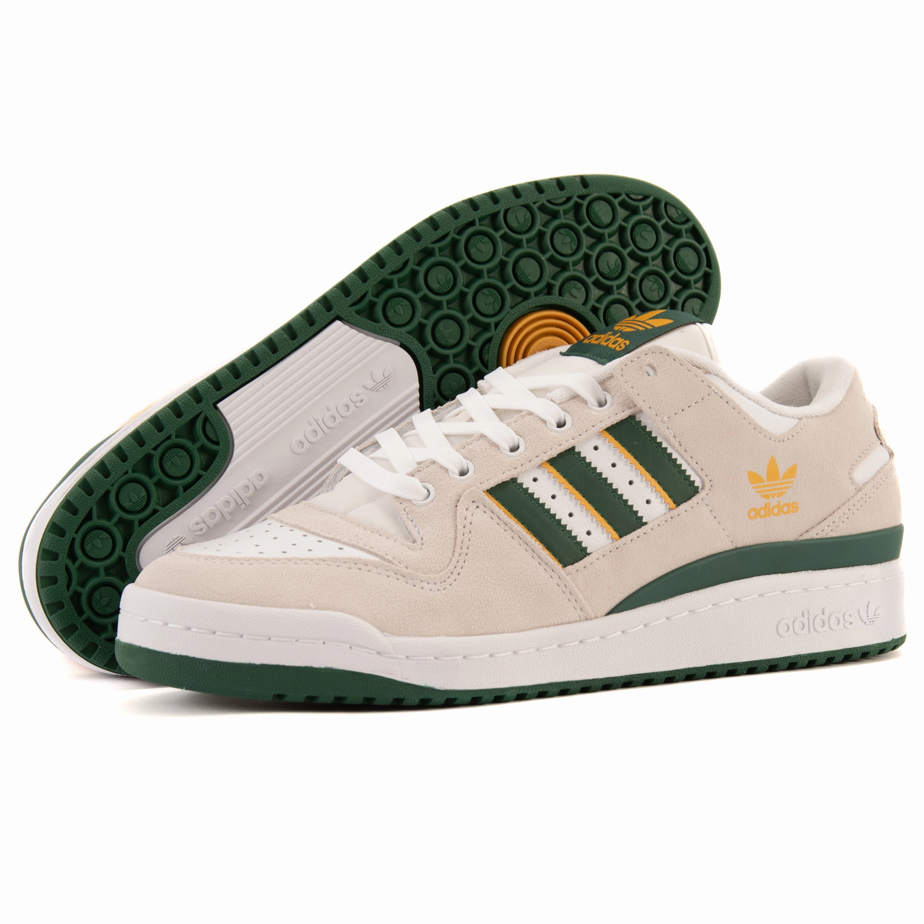 UV - protection Long Distance Running Adidas - Forum 84 Low ADV (Crystal White/Dark Green/Preloved Yellow)