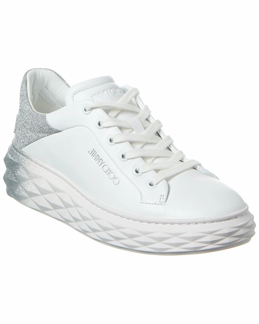 Handcrafted Detailing Jimmy Choo Diamond Maxi/F II Leather Sneaker