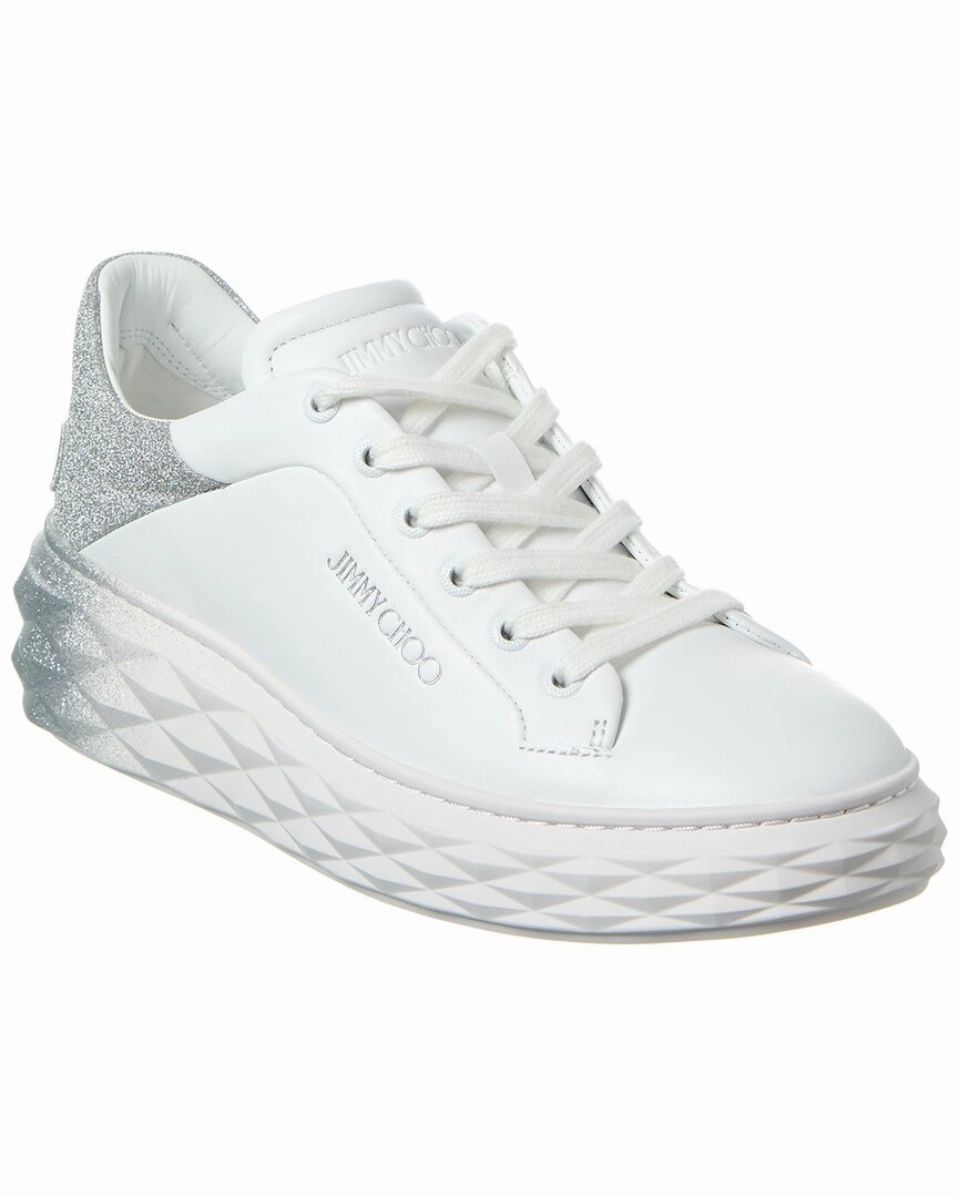 Aerodynamic Vents Zero Grip Failure Jimmy Choo Diamond Maxi/F II Leather Sneaker