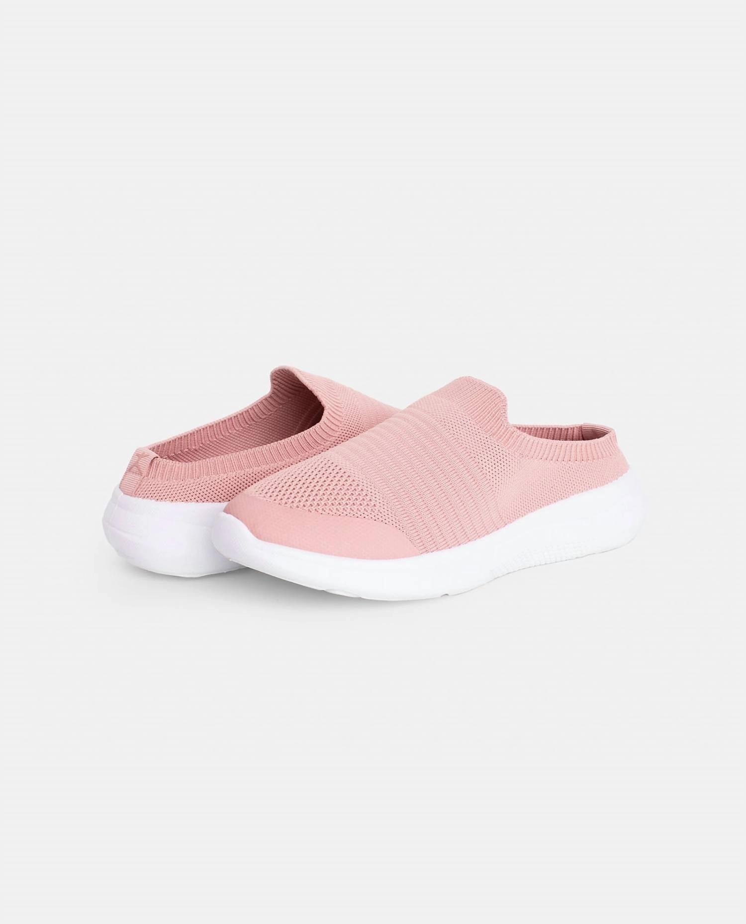 Women's Calming Slip On Sneaker In Blush Recycled Polyester Fabric training shoes