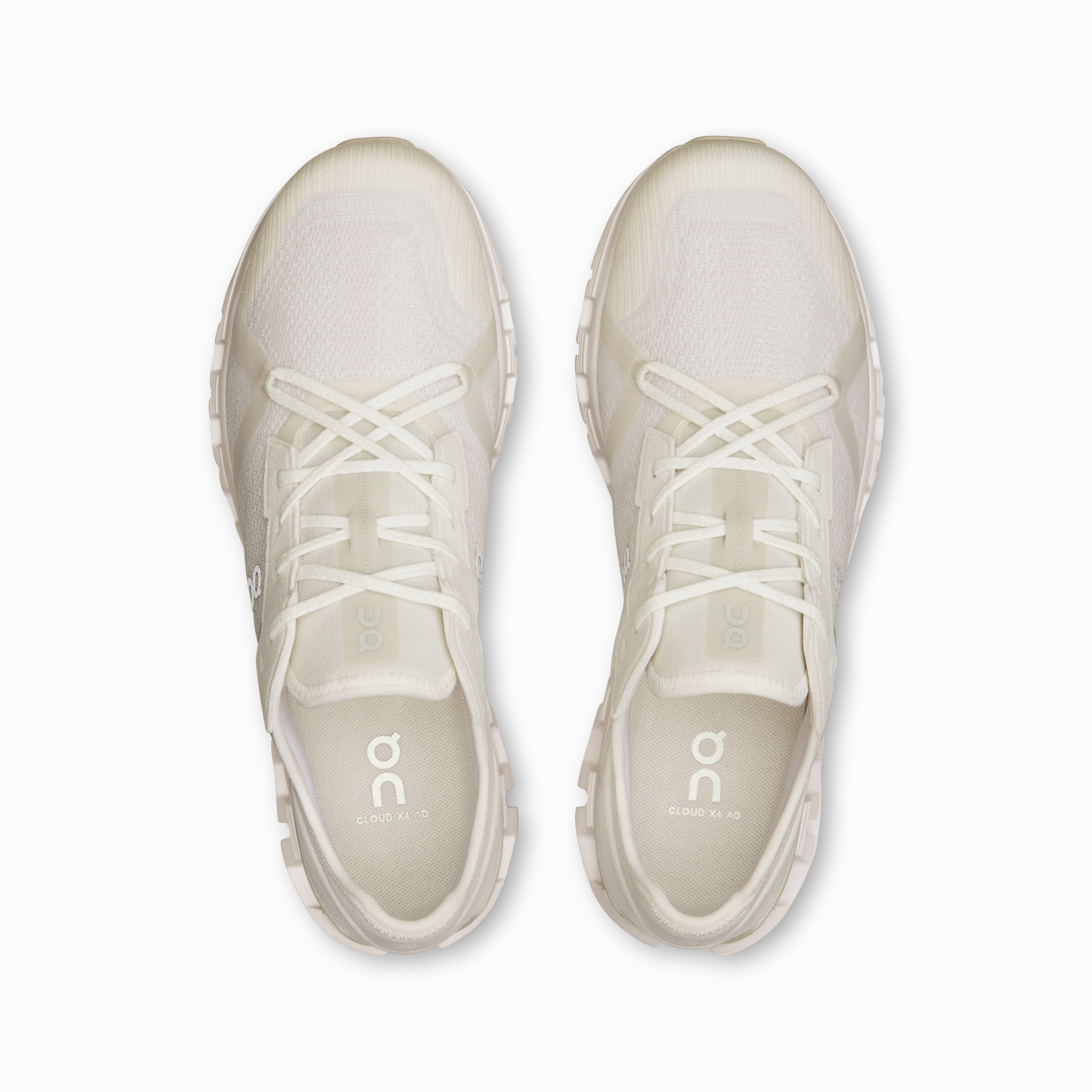 On Running Men's Cloud X 4 Ad Shoes - White / Wolf Arched Support System