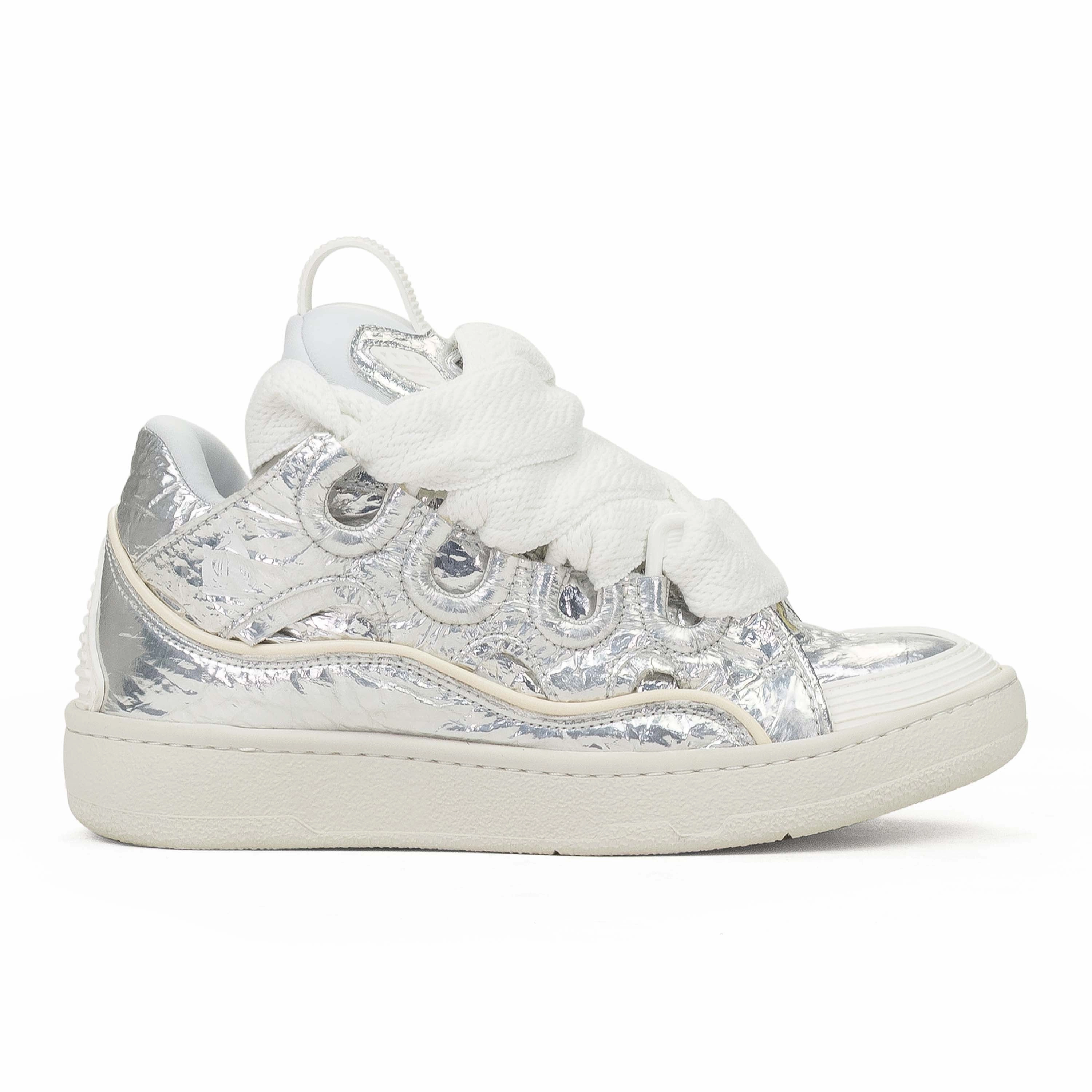 SILVER CURB SNEAKERS ShockAbsorbing