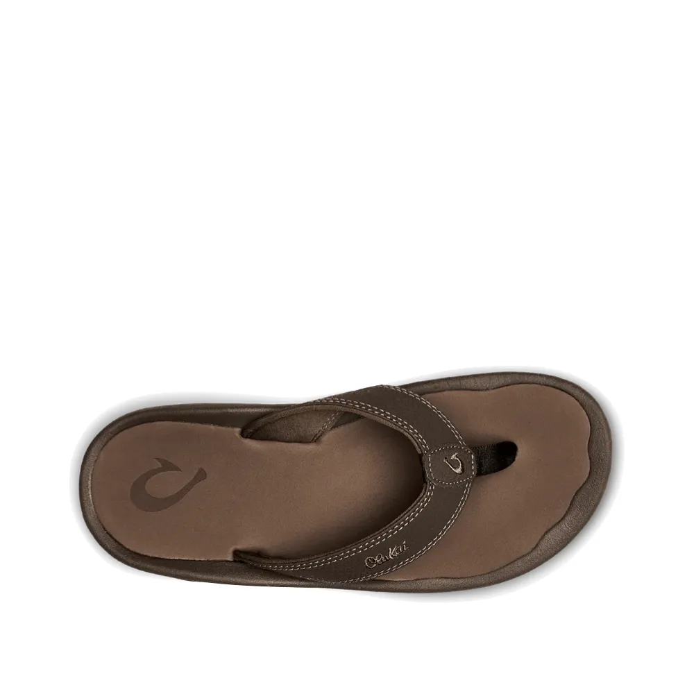 Flex support Olukai Men's Ohana Thong Sandal in Dark Java