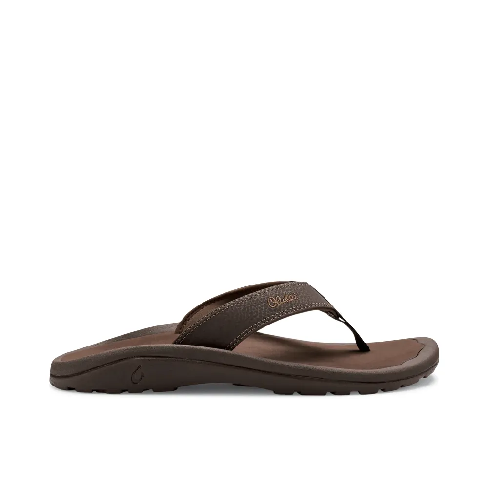 Sporty Detail Olukai Men's Ohana Thong Sandal in Dark Java