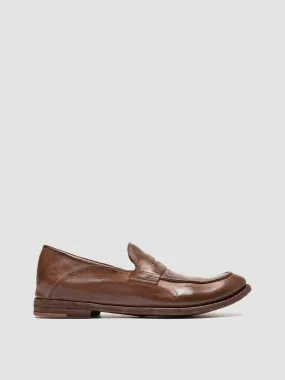 Cozy Path ARCHIVE 522 - Brown Leather Penny Loafers