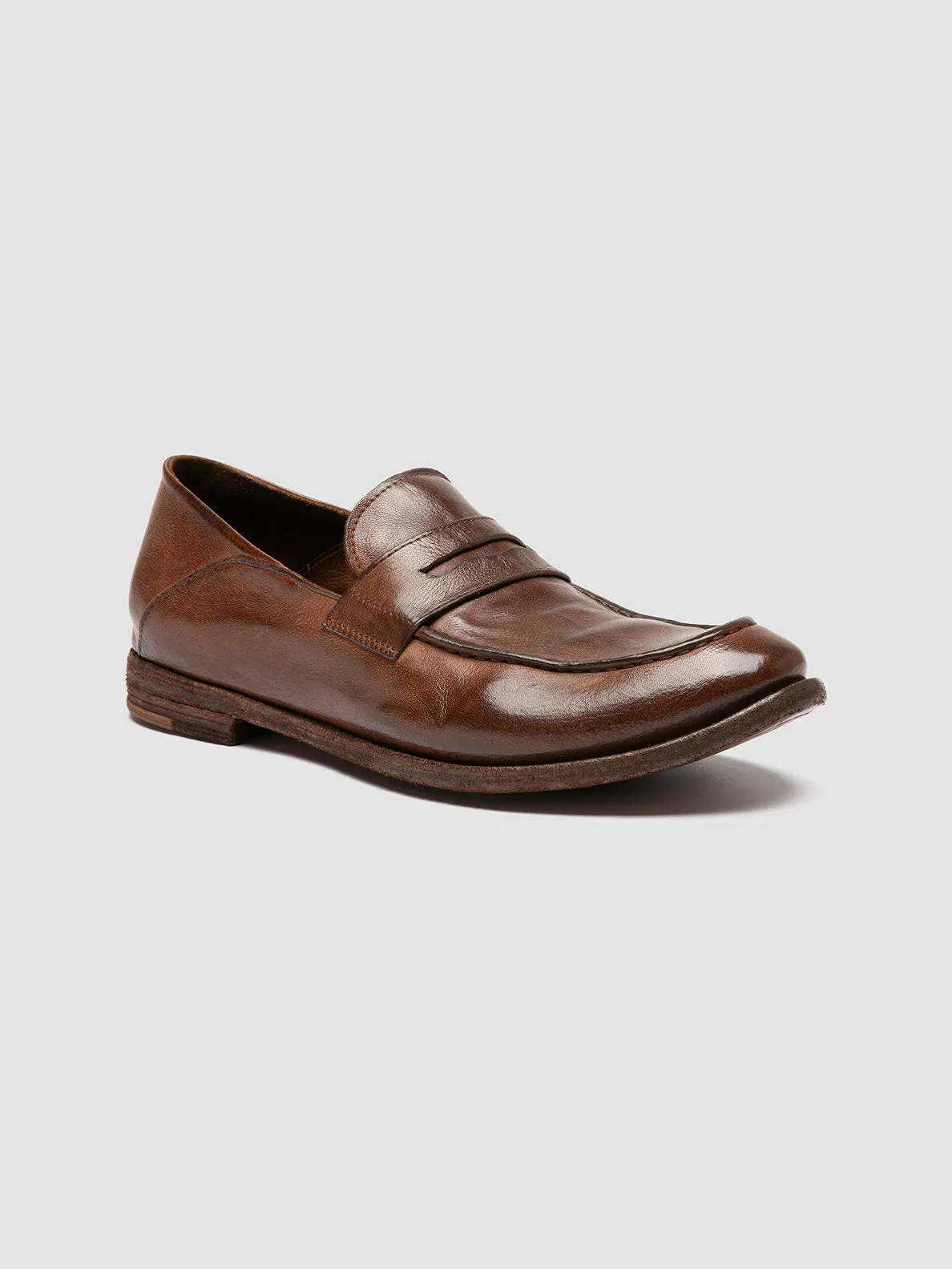 Season Friendly ARCHIVE 522 - Brown Leather Penny Loafers
