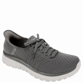 Skechers Graceful - First Blush Hands Free Slip-Ins Charcoal  100736-CCL Women's Long-Distance Walking Stable Feel