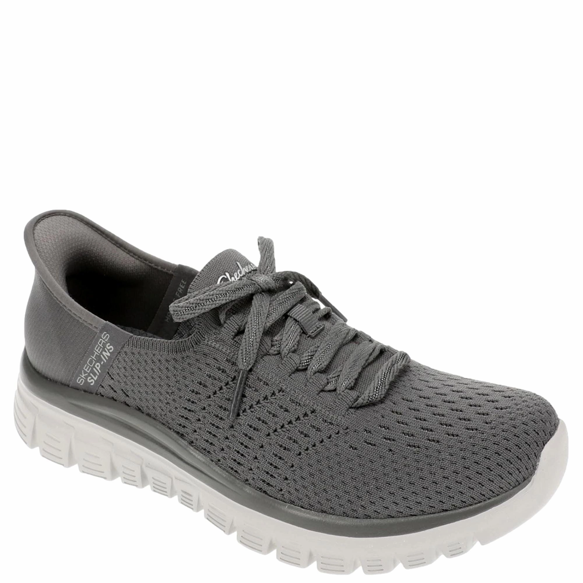 Skechers Graceful - First Blush Hands Free Slip-Ins Charcoal  100736-CCL Women's Long-Distance Walking Stable Feel