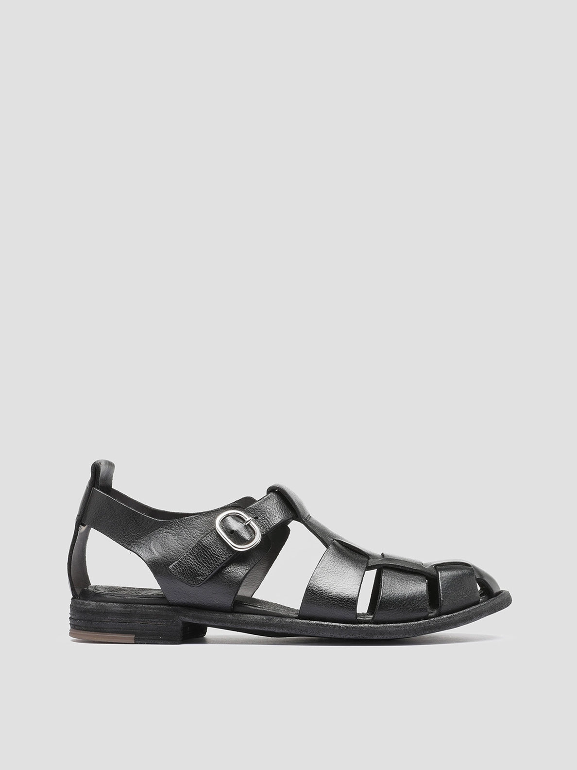Open Back LEXIKON 536 - Black Leather Sandals