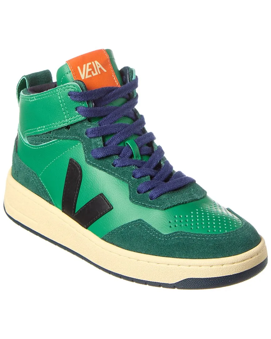 Antimicrobial Collapsible Heel VEJA V-95 Leather Sneaker