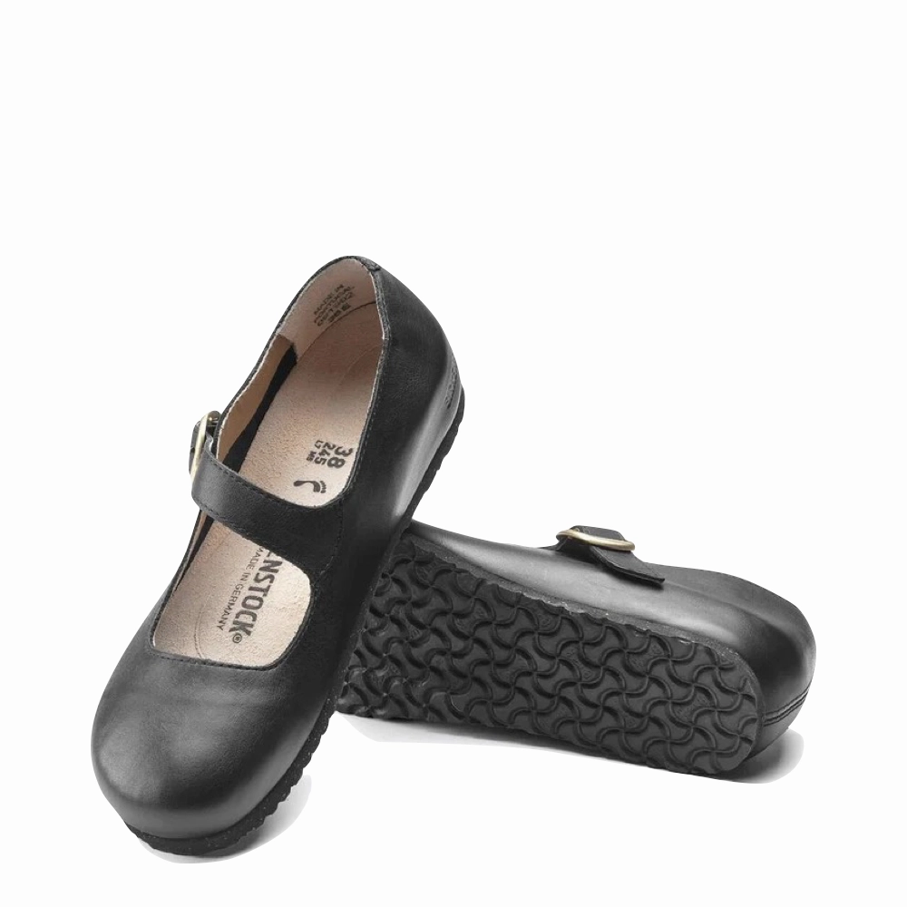 Birkenstock Women's Tracy Leather Mary Jane in Black Cushion Touch Weekend Vibes