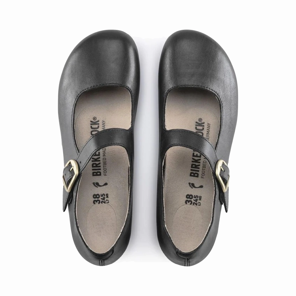 Birkenstock Women's Tracy Leather Mary Jane in Black Track Run