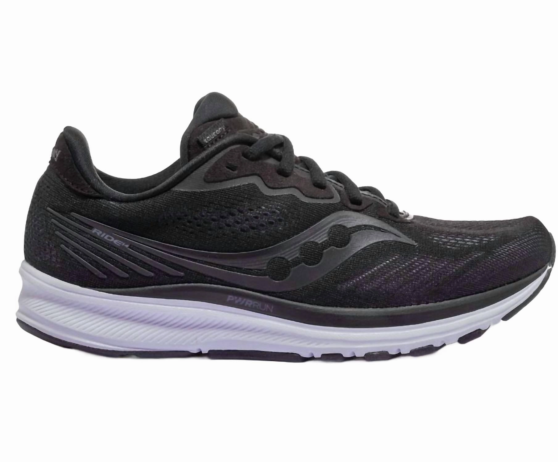 Women's Ride 14 Running Sneakers In Charcoal/black Layered sole