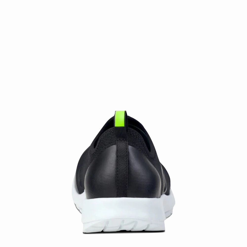 OOfos Women's OOmg Sport Low Shoe in Black/White Flexible Step