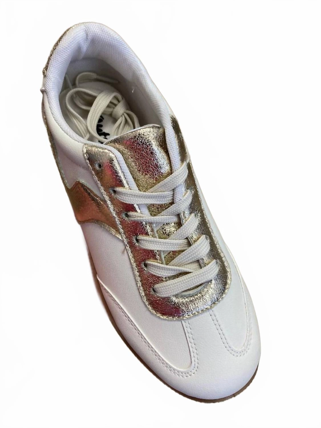 Women's Great-1 Sneakers In White/gold Textured Insole