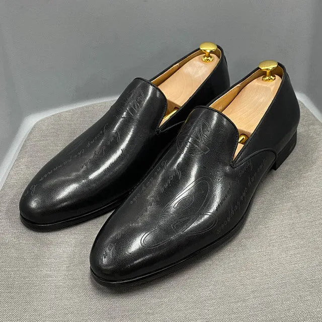 Musician??s Style The Napul - Italian Style Hand Painted Leather Loafers
