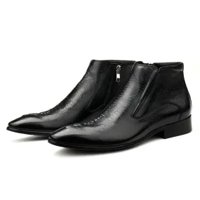 il corso boots - Leather dress boots for men with a zipper Scandi Fit Boss Shade