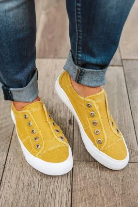 Fashion Rush Slip On Comfort Canvas Sneaker In Mango Mojito Smoke