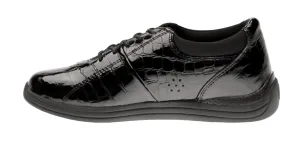 Motion Friendly Women's Tulip Sneaker In Black Croc