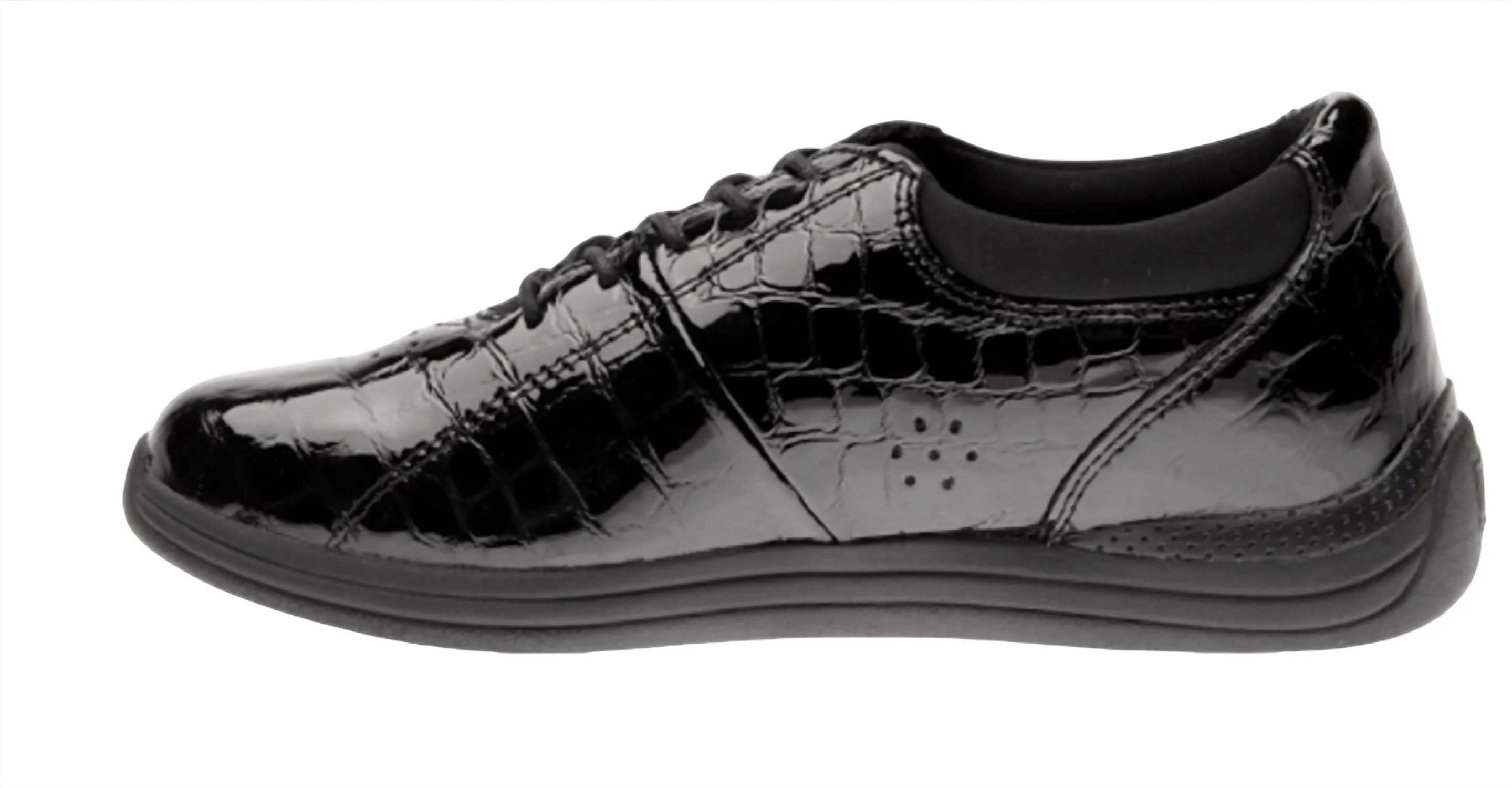Women's Tulip Sneaker In Black Croc Running Style Walk Strong