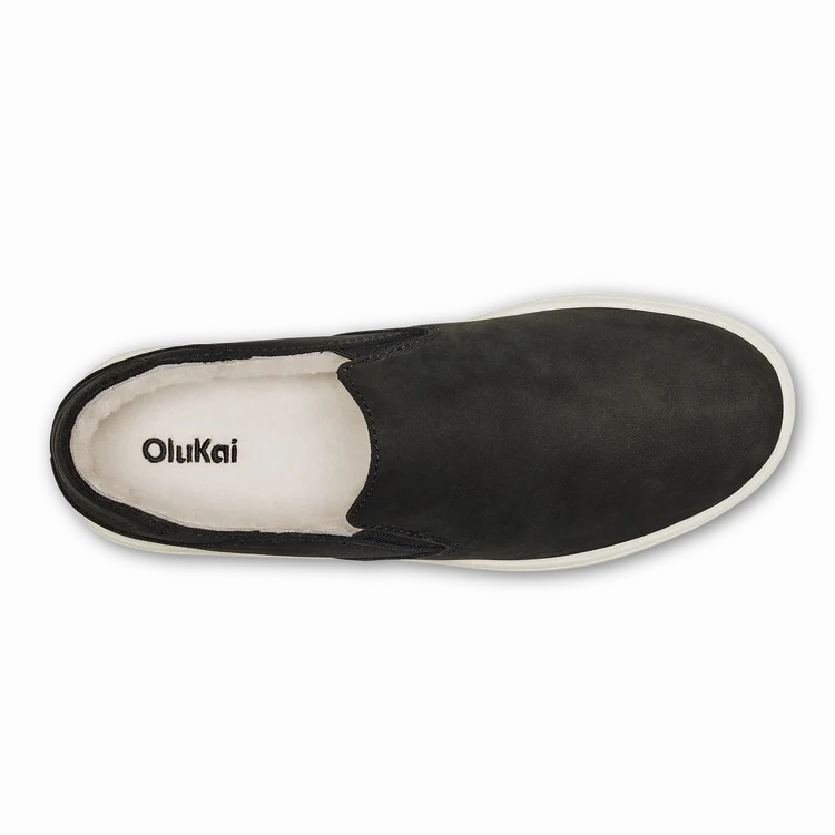 Long Standing OluKai Women's Pehuea Cozy Sneaker in Lava Rock / Lava Rock