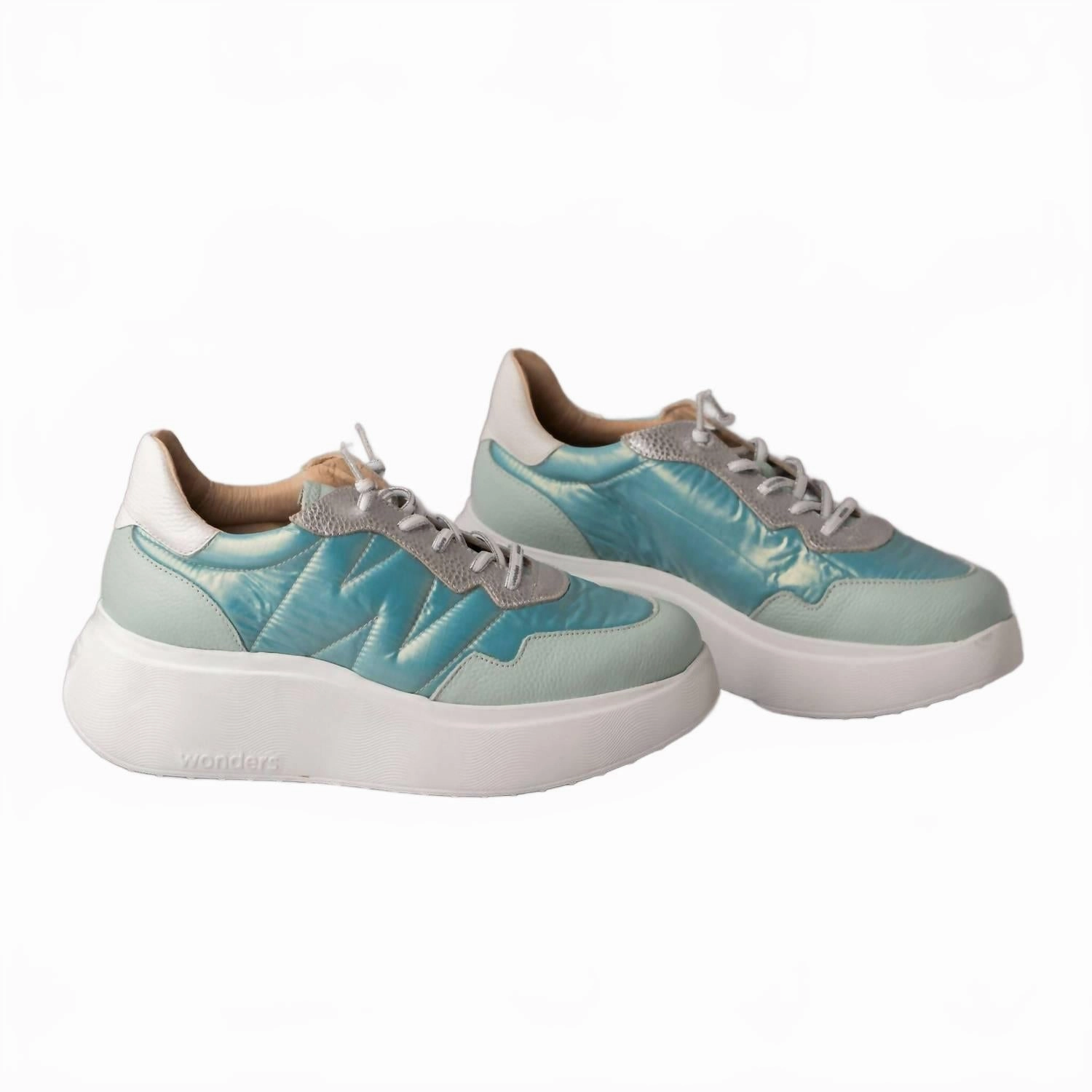 Stretchy Material Slip On Sporty-Chic Style Sneakers In Wild Aqua/nessa Ciel