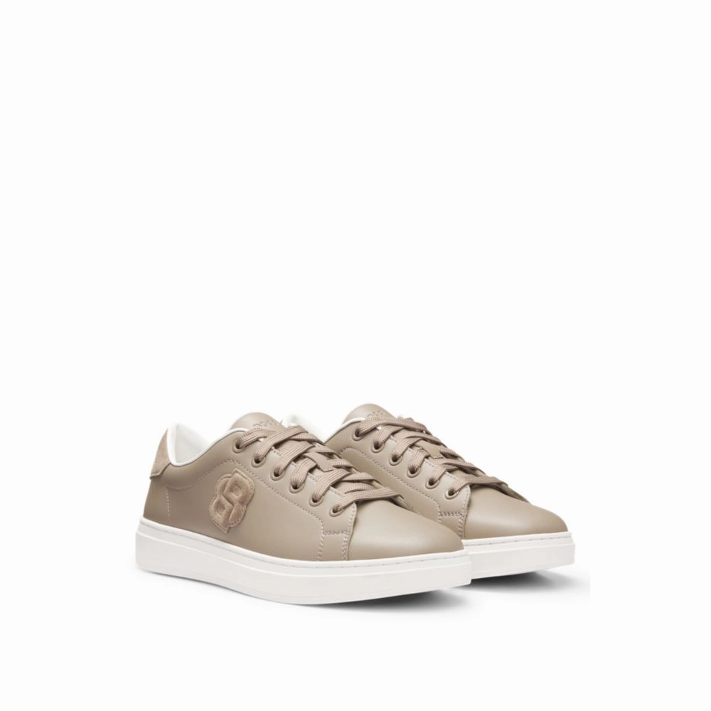 Leather trainers with Double B monogram Classy stability Cold Friendly