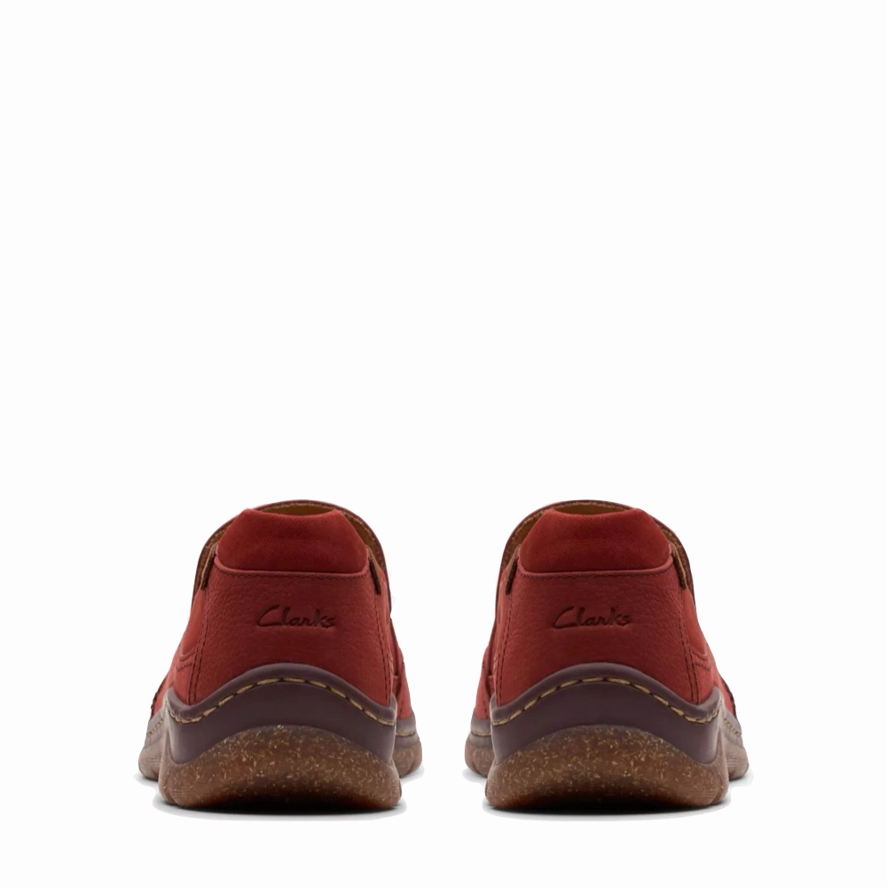 Clarks Women's Orlene Slip On in Chestnut Nubuck Comfortable Cushions Everyday Mood