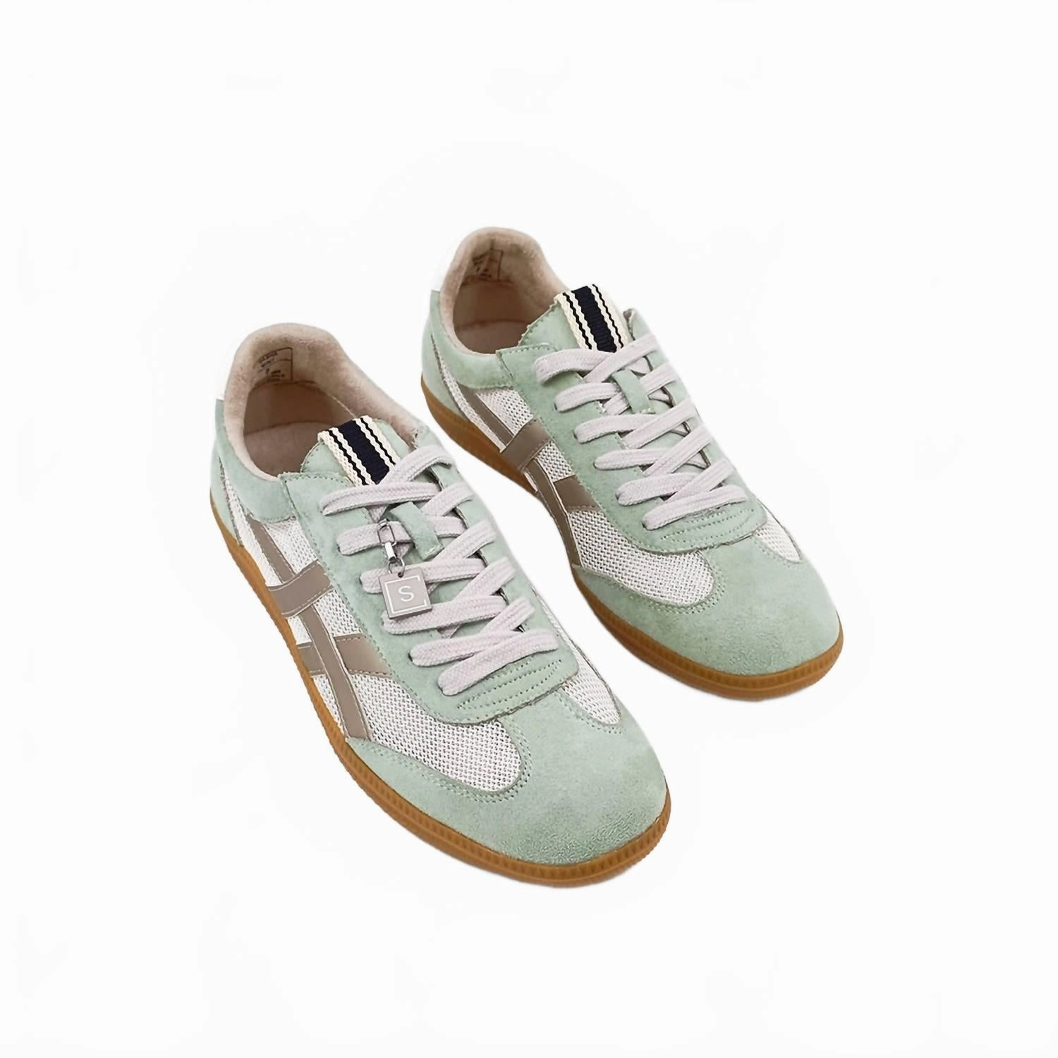 Minimalist Stitching Padded Ankle Support Women's Sasha Sneaker In Mint