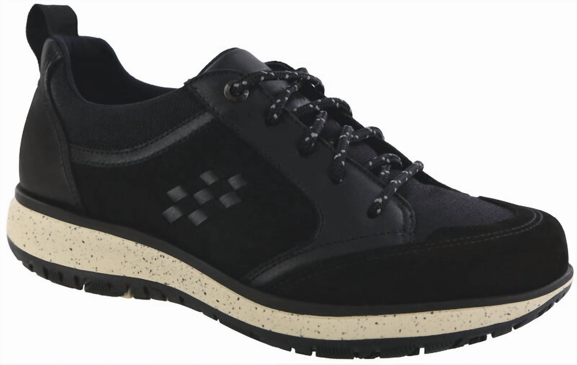 Wear Light Durable Outsole Construction Women's Boulder Lace Up Sneaker - Medium Width In Black Ash
