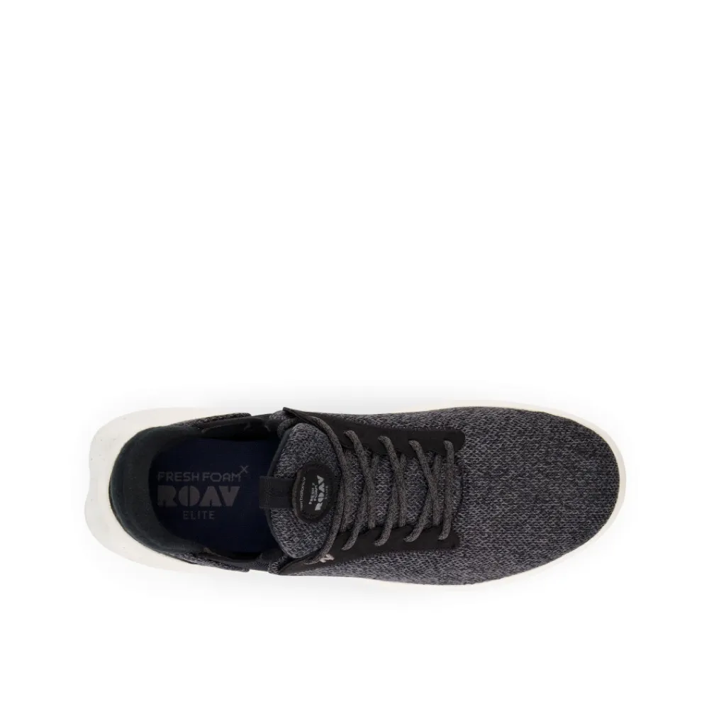 New Balance Men's Fresh Foam Roav Elite V1 Sneaker in Black Sea Salt Easy Fit Quick On