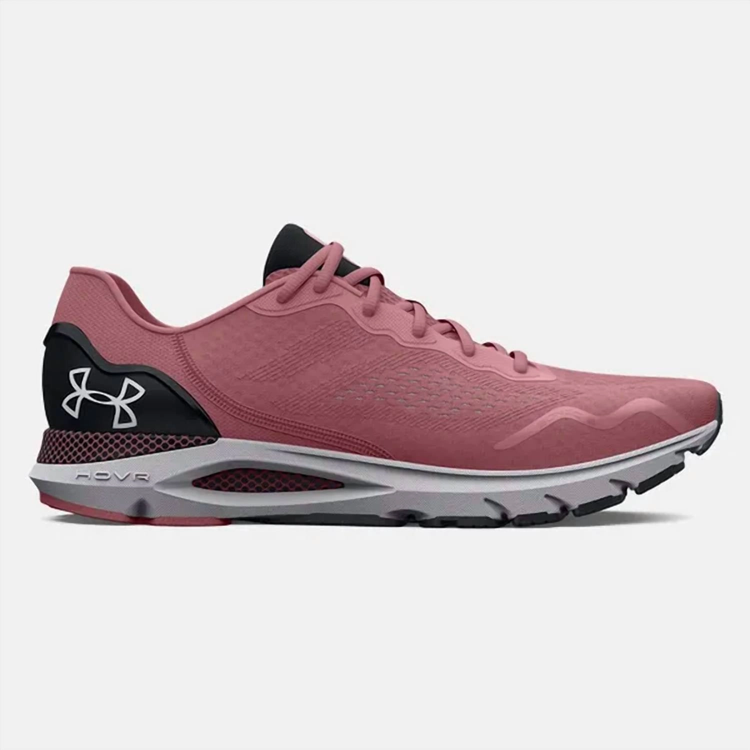 Women's Ua Hovr Sonic 6 Running Shoe In Rose Airflow Mesh Panels