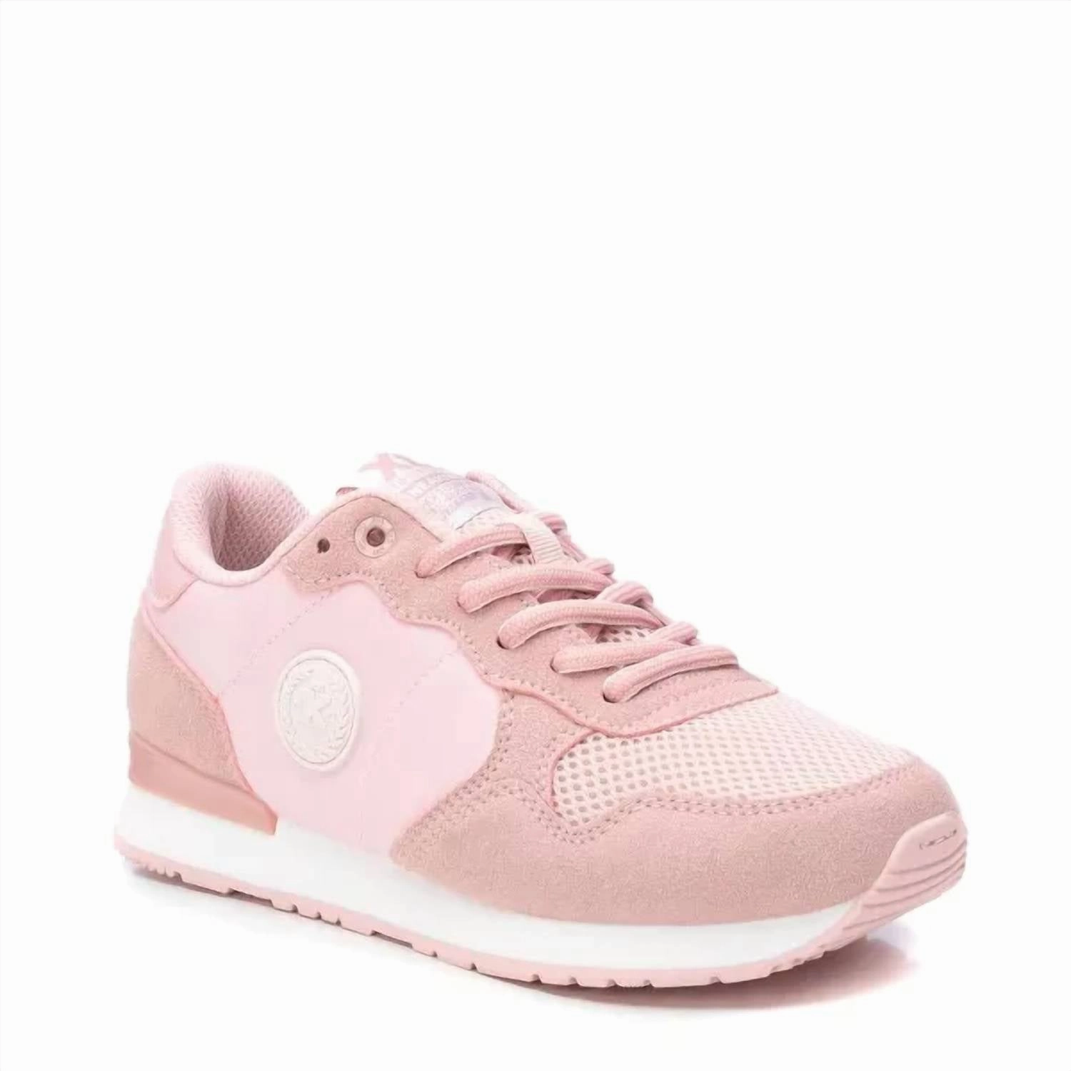 Women's Lace-Up Sneakers In Light/pastel Pink Anti Abrasion