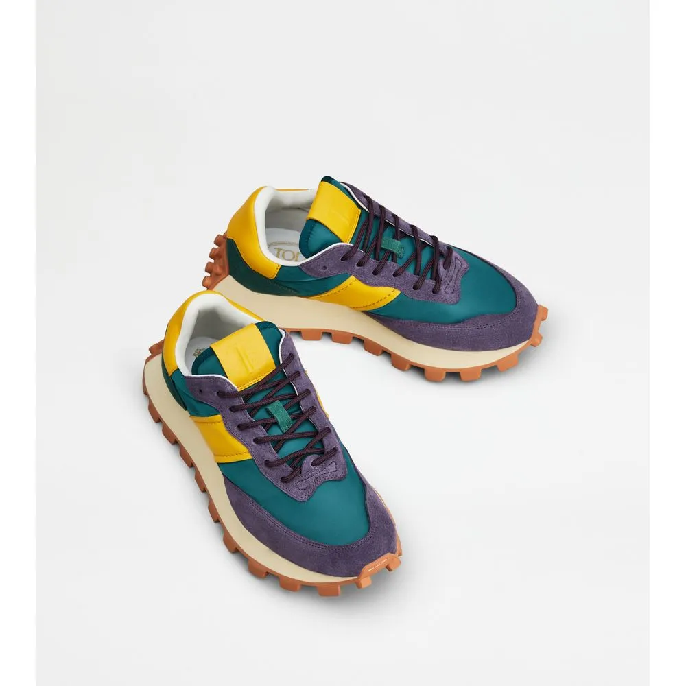 Recycled Material Blend Running Capability Sneakers Tod's 1T in Suede and Fabric
