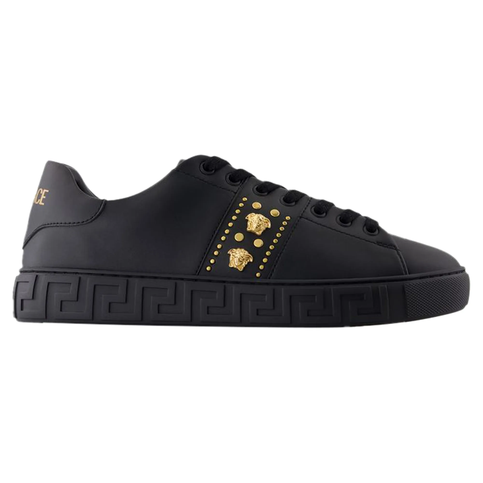 Sneakers - Versace - Leather - Black Flexible Arch Support