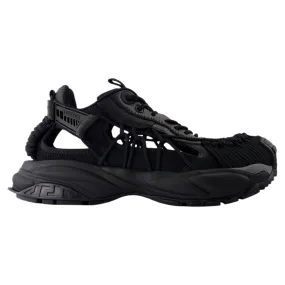 Reinforced Achilles Pad Sneakers - Versace - Leather - Black