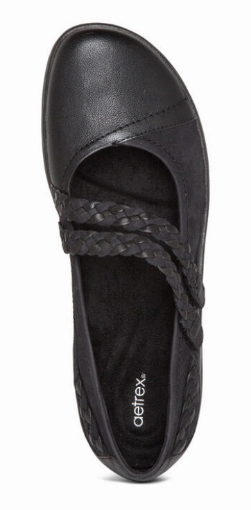 Foam Support Aetrex Women's Annie Mary Jane in Black
