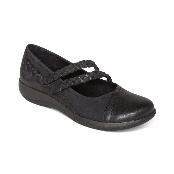 Fire Walk Outing Shoes Aetrex Women's Annie Mary Jane in Black