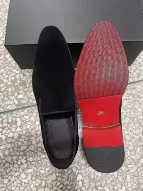 The Rossi S -  Red Bottom Classic Suede Leather Loafers Breathable Material Toe Safe