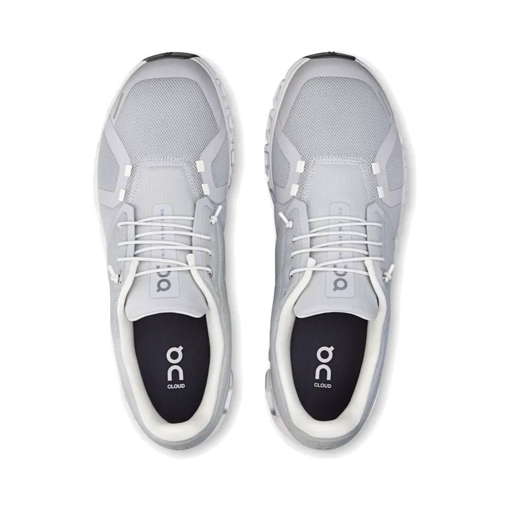On Men's Cloud 6 Sneaker in Glacier/White Slim Look