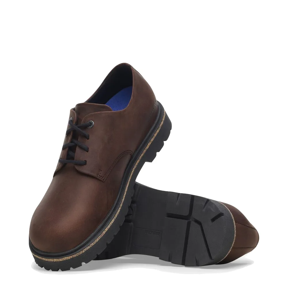 Everyday Mood Birkenstock Men's Highwood Oiled Leather Low Lace in Habana Brown